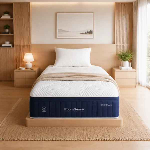 RoomSense King Single Mattress, 34 cm Thick Medium Soft Hybrid Mattress for Back Pain Relief, Tencel Cooling Pocket Spring Mattress King Single Size in a Box