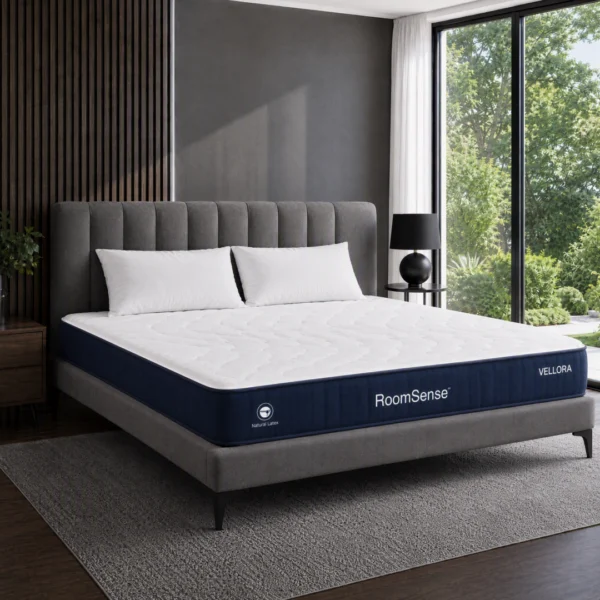 RoomSense King Mattress, 30 cm Medium Firm Hybrid Mattress with Latex Lumbar Support for Back Pain Relief, Pocket Spring Mattress King Size in a Box