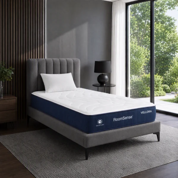 RoomSense King Single Mattress, 30 cm Medium Firm Hybrid Mattress with Latex Lumbar Support for Back Pain Relief, Pocket Spring Mattress King Single Size in a Box