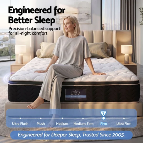 Giselle 35 cm Double Mattress Firm with Copper Memory Foam and Edge Support