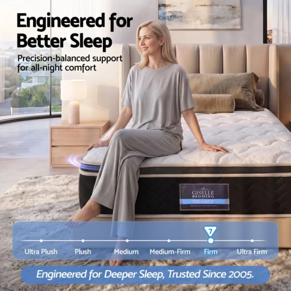 Giselle 35 cm King Single Mattress Firm with Copper Memory Foam and Edge Support