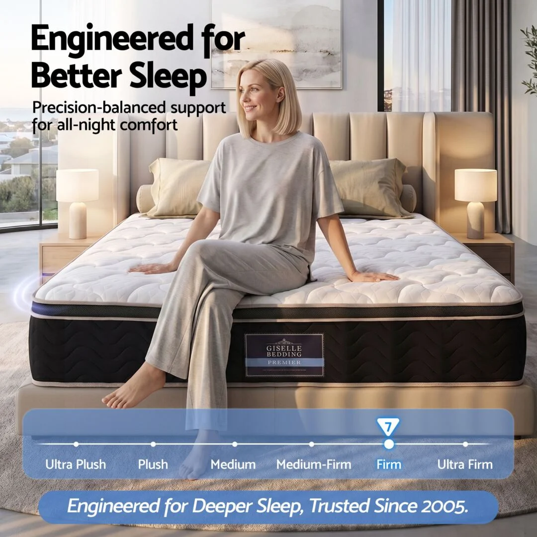 Giselle 35 cm Queen Mattress Firm with Copper Memory Foam and Edge Support