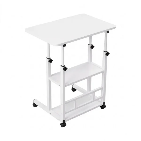 Artiss Laptop Desk Height Adjustable Mobile Workstation Computer Desks 60 cm – White