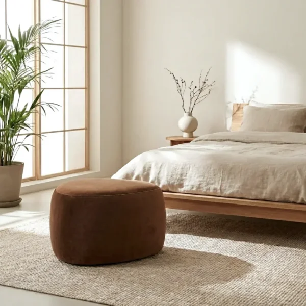 Interior Ave – Cove Pebble Ottoman – Cinnamon