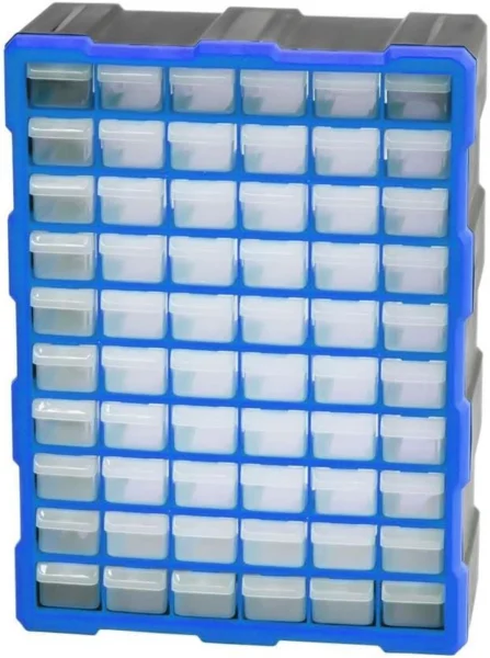 60-Drawer Parts Storage Cabinet for Sorting Screws, Bolts, Organiser Box