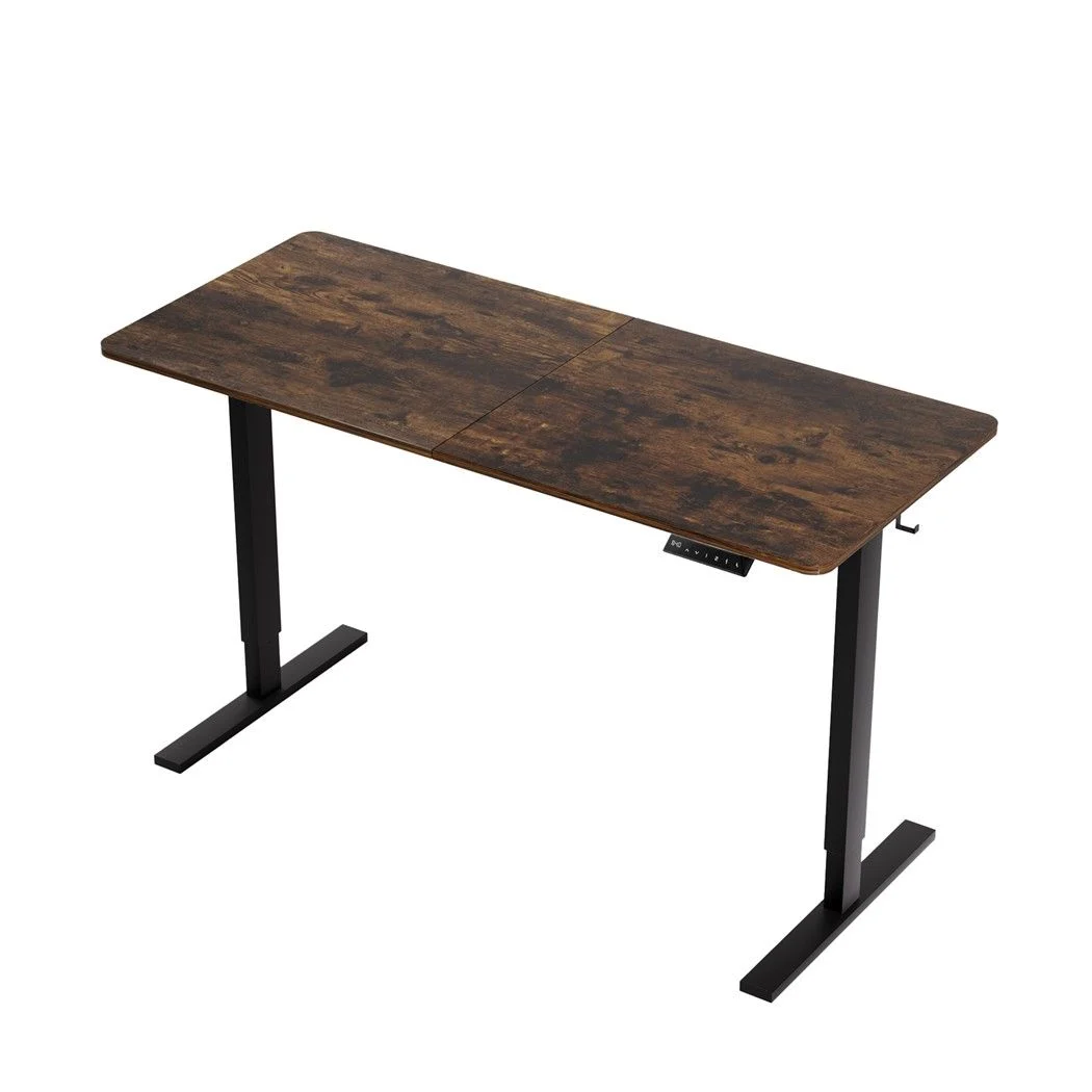 Artiss Standing Desk Height Adjustable 140 cm Ergonomic Office Desk – Brown