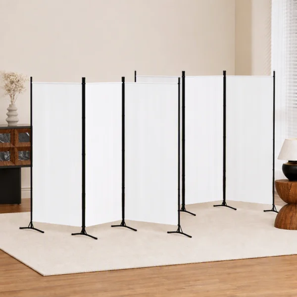 Artiss 3 Panel Room Divider Set of 2 Folding Privacy Screen Fabric Room Separator Partition – White