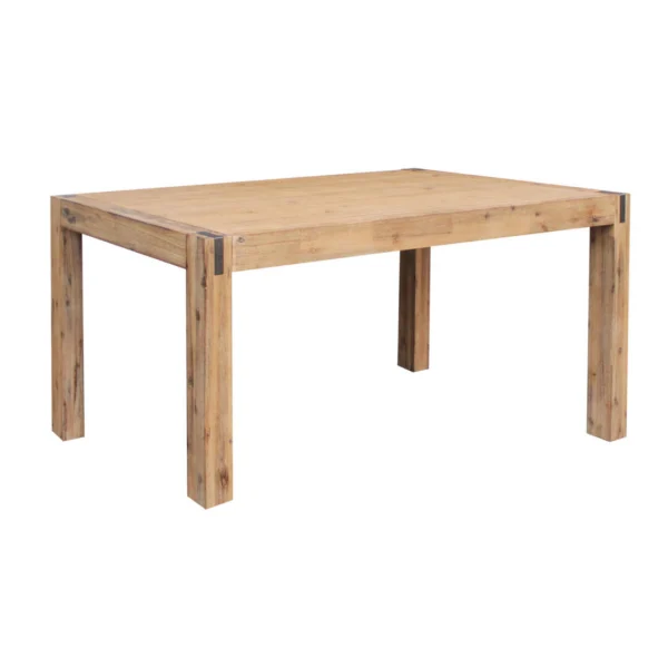 Dining Table 180 cm Medium Size with Solid Acacia Wooden Base in Oak Colour