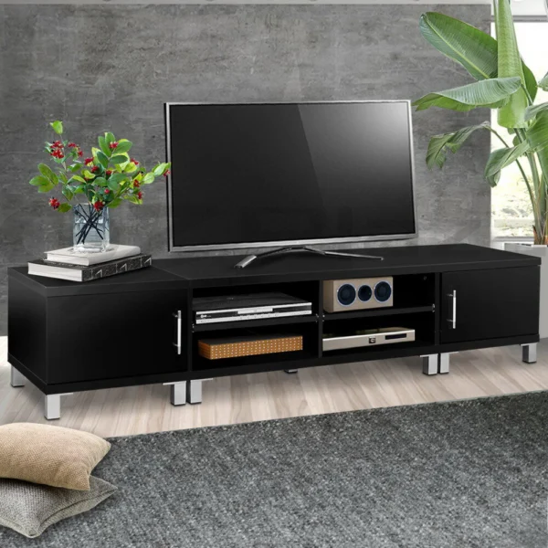Artiss TV Cabinet Entertainment Unit 190 cm Black Danson