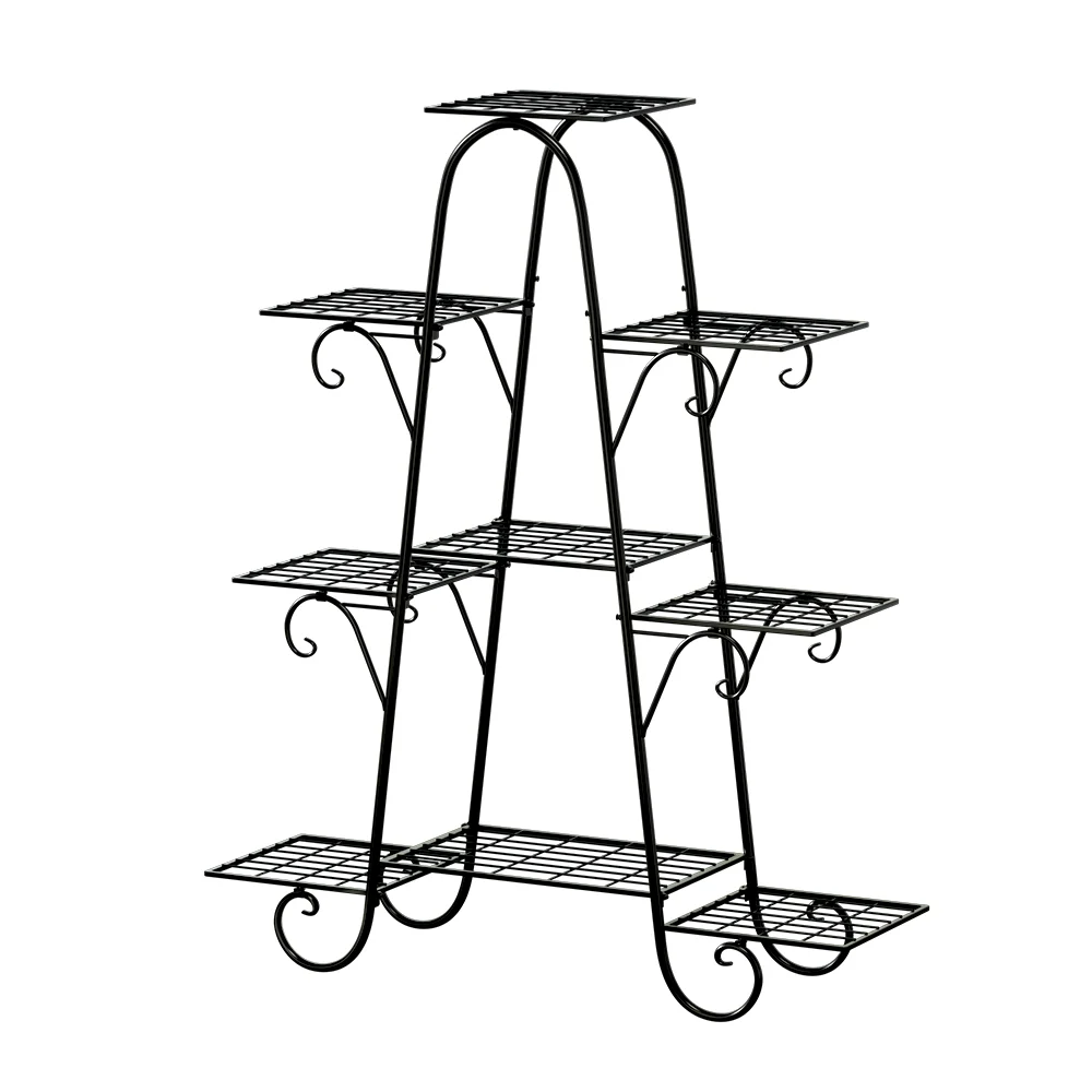 Artiss Plant Stand 9 Tier Metal Flower Pot Shelf – Black