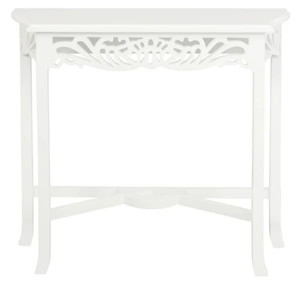 Jepara Carved Sofa Table (White)