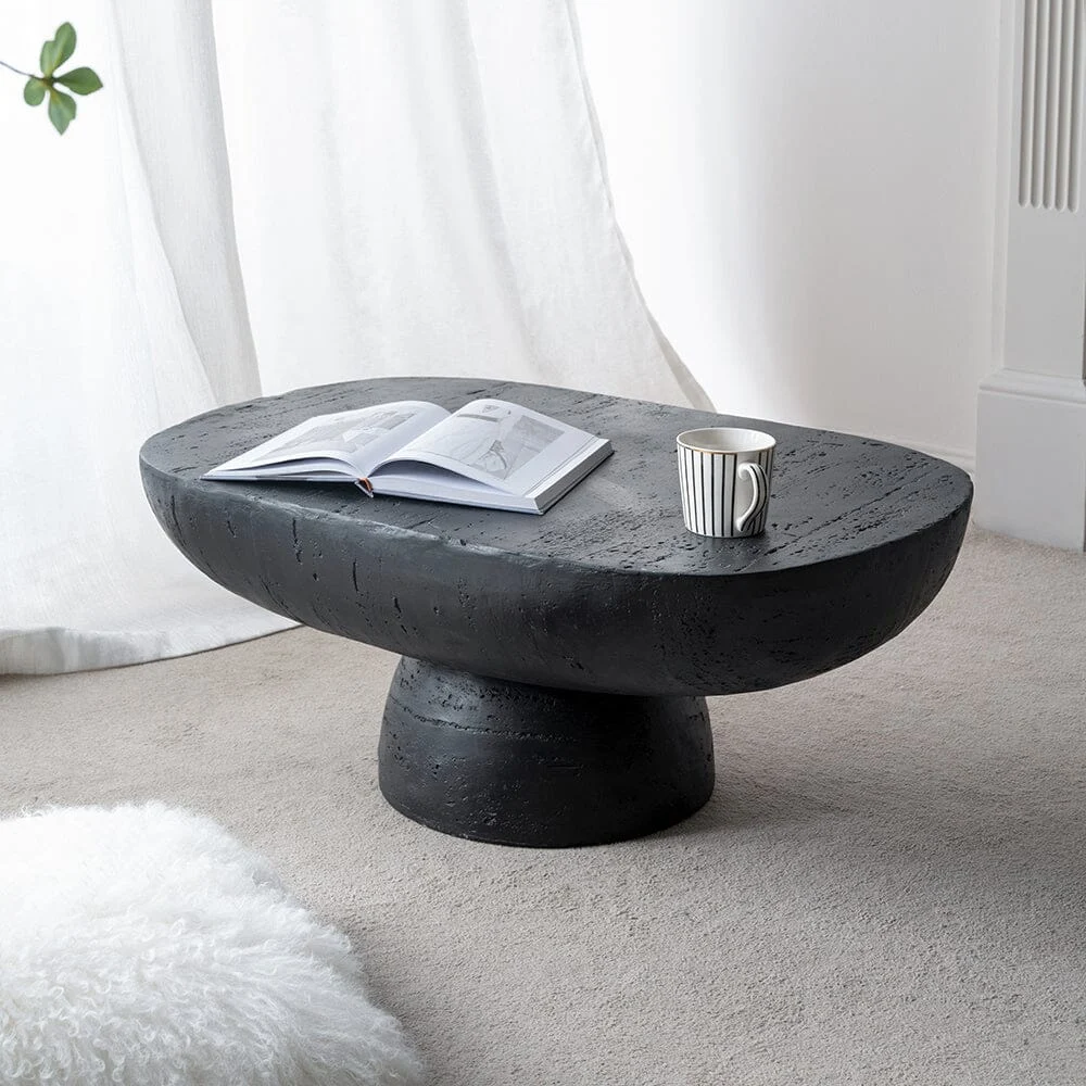 Black IS BACK CEMENT COFFEE Table