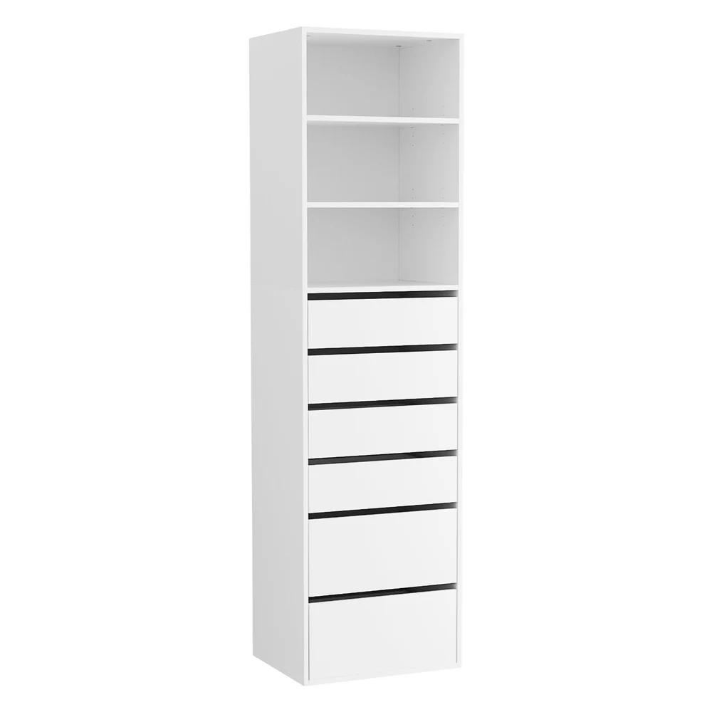 Artiss Chest of 6 Drawers Tallboy Cabinet – White