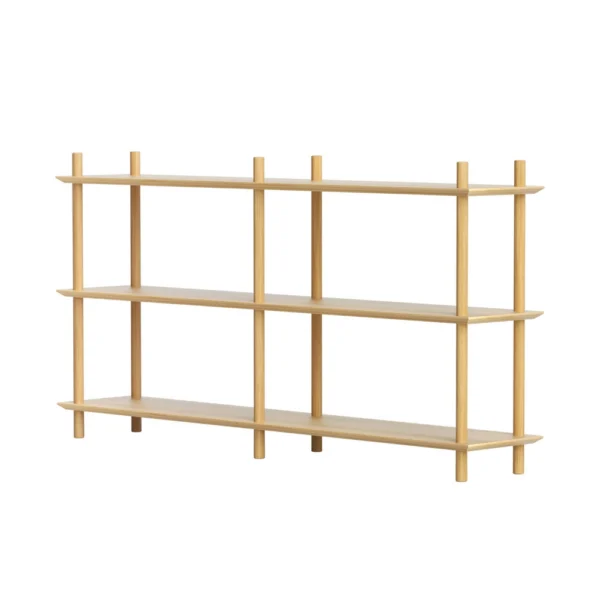 Artiss Bookshelf 3 Tiers Bookcase Display Shelves Wooden Storage Stand Rack – Pine