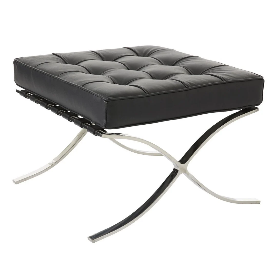 Black Barcelona Ottoman – Classic Version – Replica