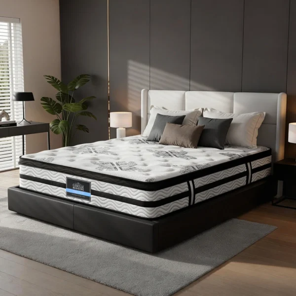 Giselle Bedding Queen Euro Top Pocket Spring Mattress – 34 cm