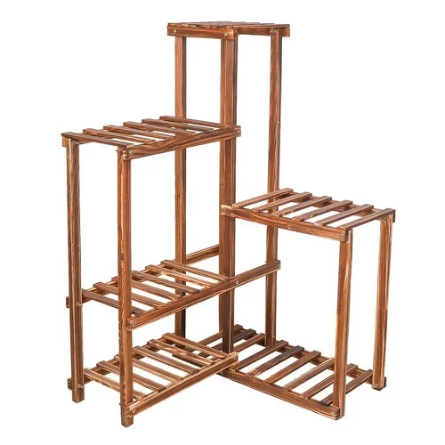 Pine Wood 6-Tier Plant Stand