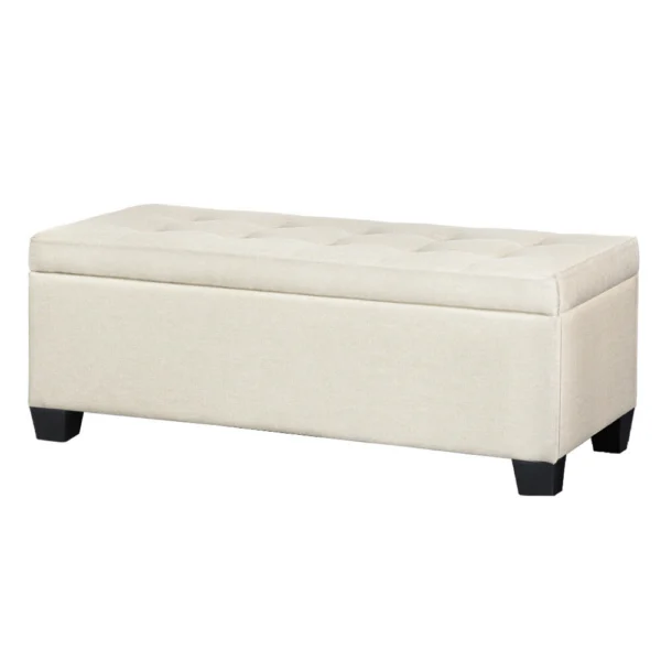 Artiss Storage Ottoman Blanket Box 97 cm Linen – Beige