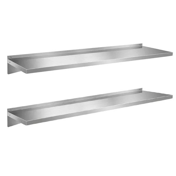 Cefito 2-Piece 1200 mm Stainless Steel Kitchen Wall Shelf Mounted Rack