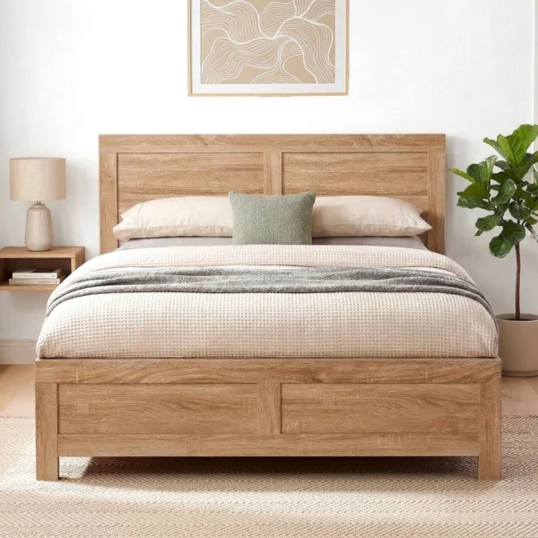 Artiss Single Bed Frame Wooden Bed Base – Walnut