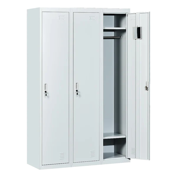 Three-Door Side By Side Office Gym Shed Storage Locker
