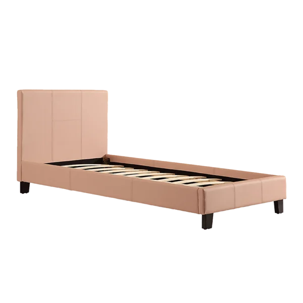 Single PU Leather Bed Frame – Pink