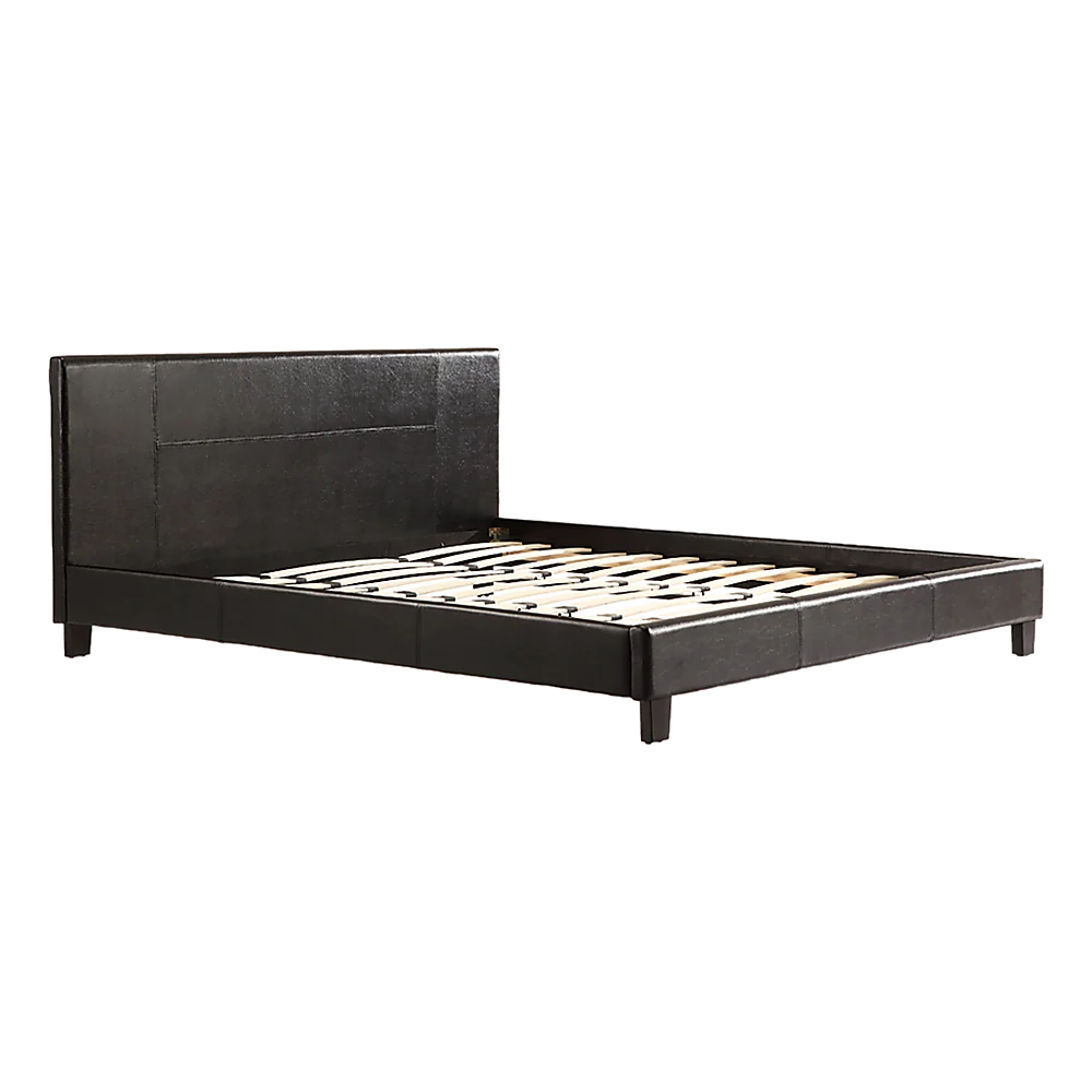 King PU Leather Bed Frame – Brown