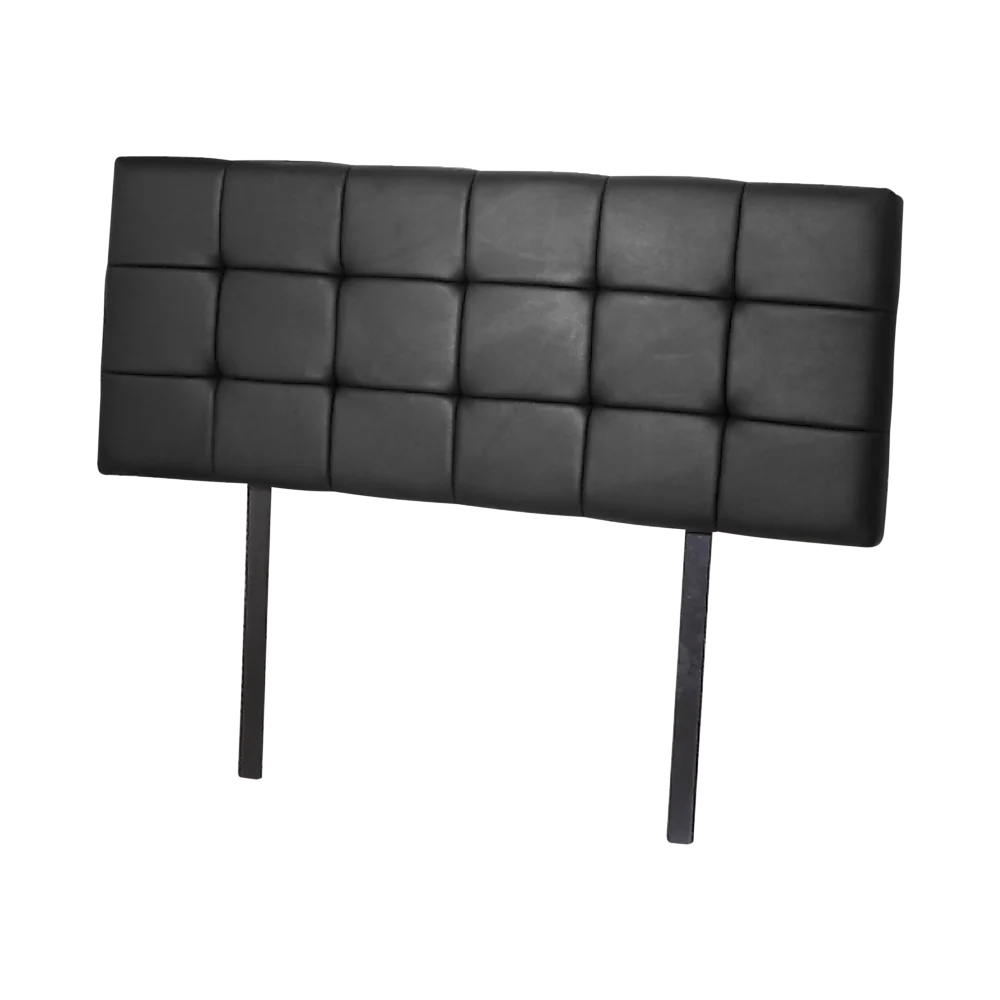 PU Leather Double Bed Deluxe Headboard Bedhead – Black