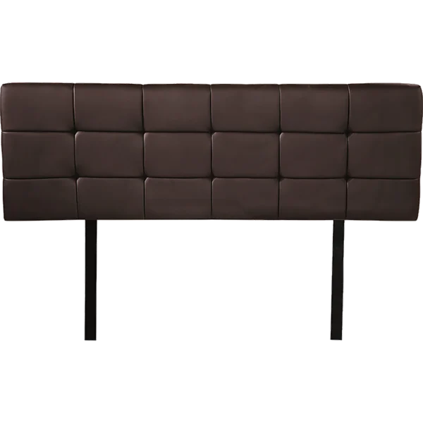 PU Leather Double Bed Deluxe Headboard Bedhead – Brown