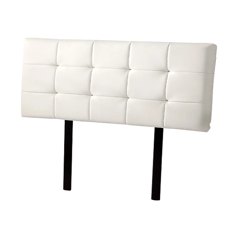 PU Leather Double Bed Deluxe Headboard Bedhead – White