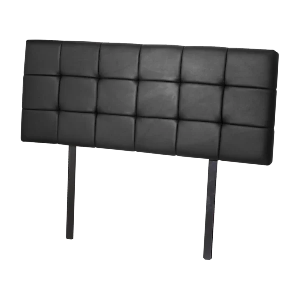 PU Leather Queen Bed Deluxe Headboard Bedhead – Black