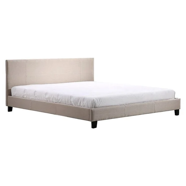 King Linen Fabric Bed Frame – Beige