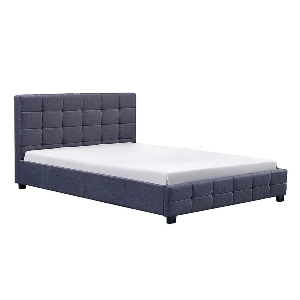 Linen Fabric Queen Deluxe Bed Frame – Grey