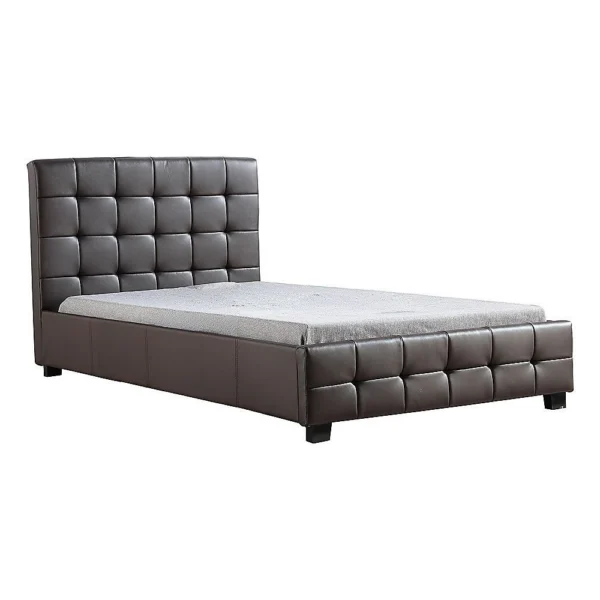 King Single PU Leather Deluxe Bed Frame – Brown