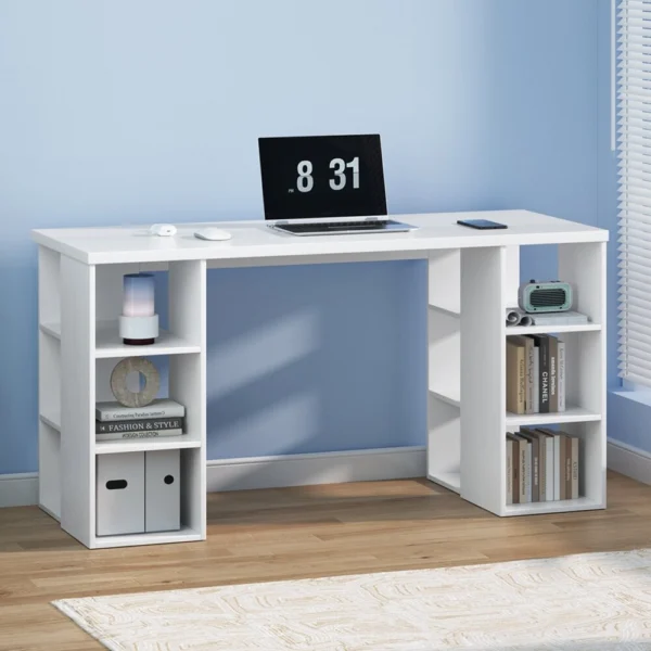 Artiss Computer Desk Bookshelf White 150 cm