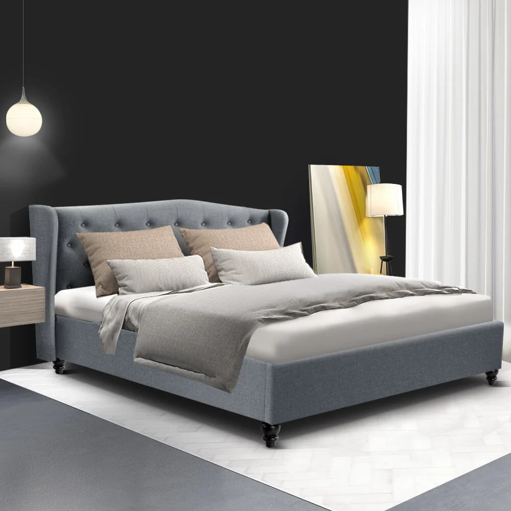 Artiss PIER Queen Bed Frame – Grey