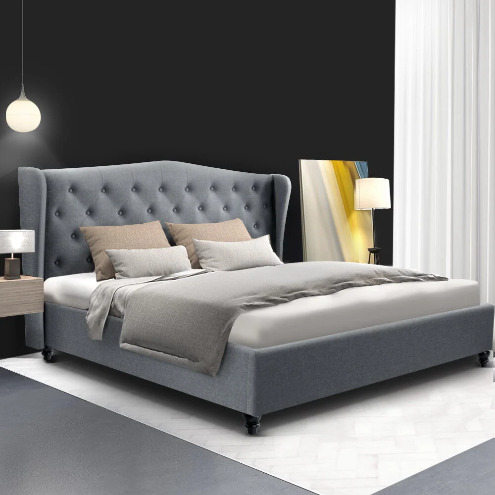 Artiss PIER King Bed Frame – Grey