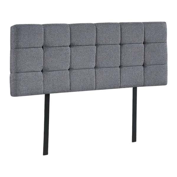 Linen Fabric Double Bed Deluxe Headboard Bedhead – Grey