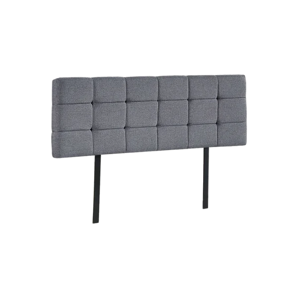 Linen Fabric Queen Bed Deluxe Headboard Bedhead – Grey