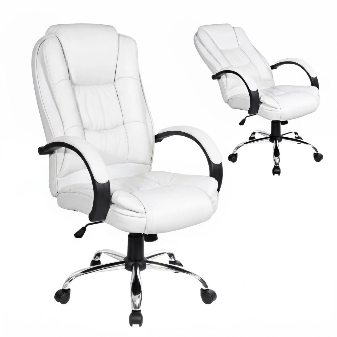 Artiss Executive Office Chair PU Leather Tilt – White