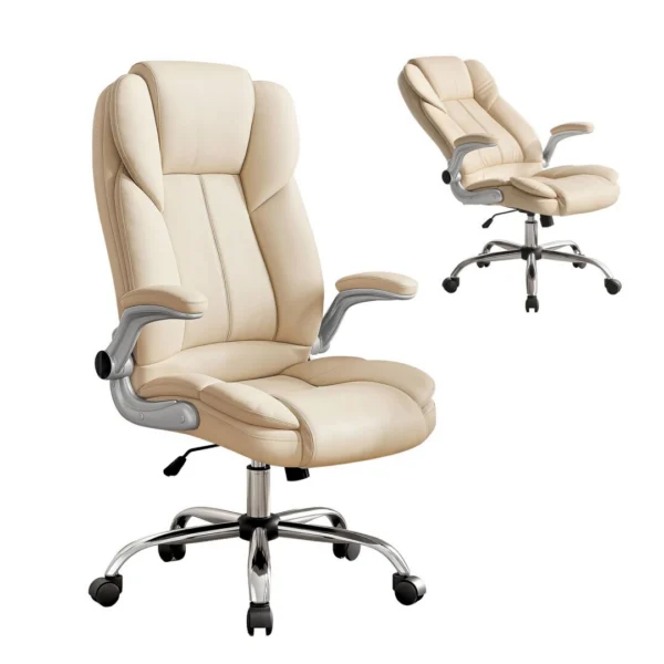 Artiss Executive Office Chair PU Leather Tilt – Beige