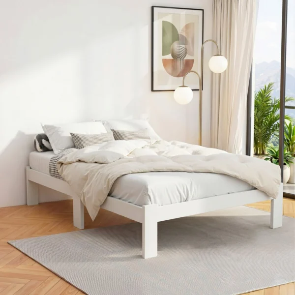 Artiss JADE Double Wooden Bed Frame – White