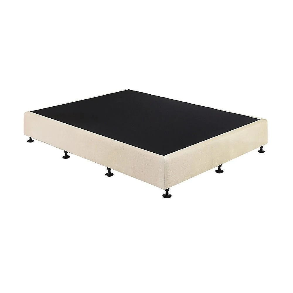Palermo King Single Ensemble Bed Base Platinum Natural Sand Linen Fabric