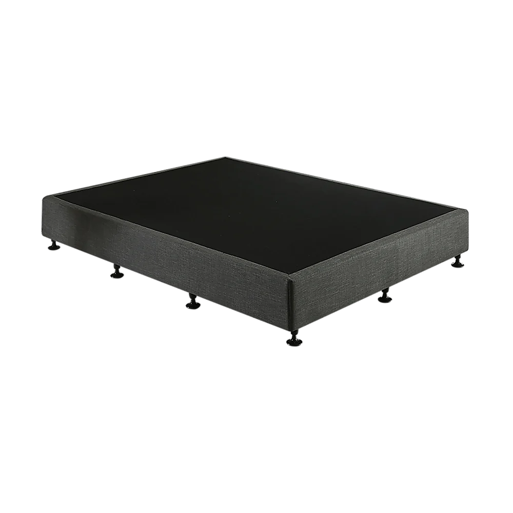 Palermo King Single Ensemble Bed Base Platinum Graphite Linen Fabric