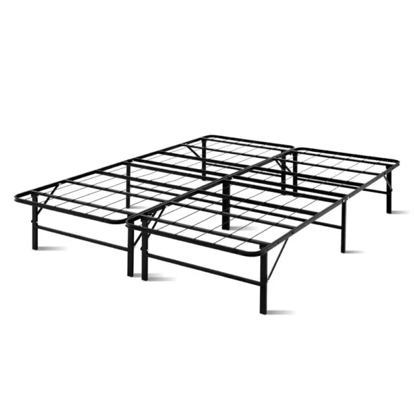 Artiss Folding Bed Frame Metal Base – Queen