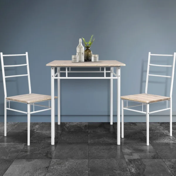 Artiss Dining Table and Chairs Set of 3 – Oak