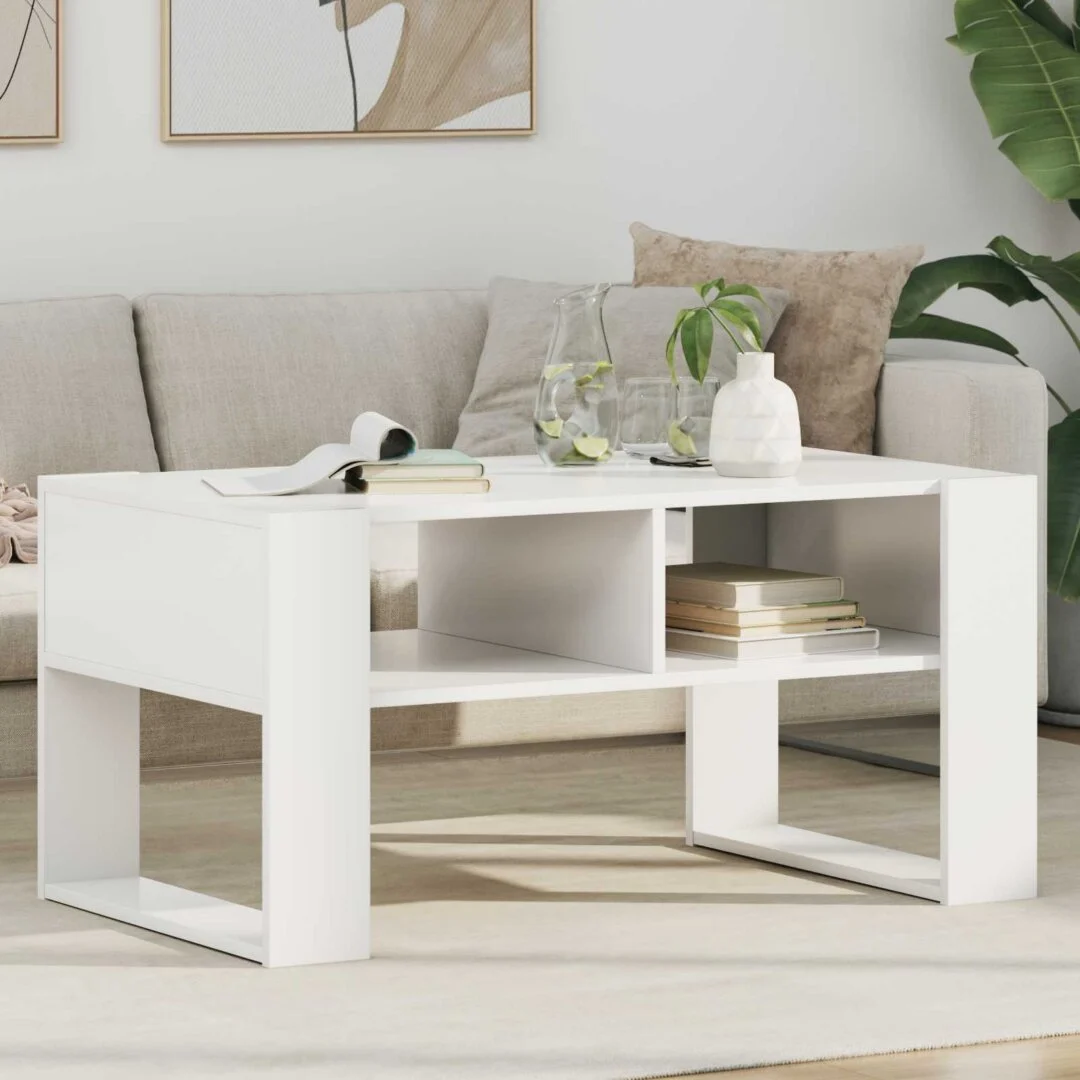 vidaXL Coffee Table White 92 x 53 x 45 cm Engineered Wood