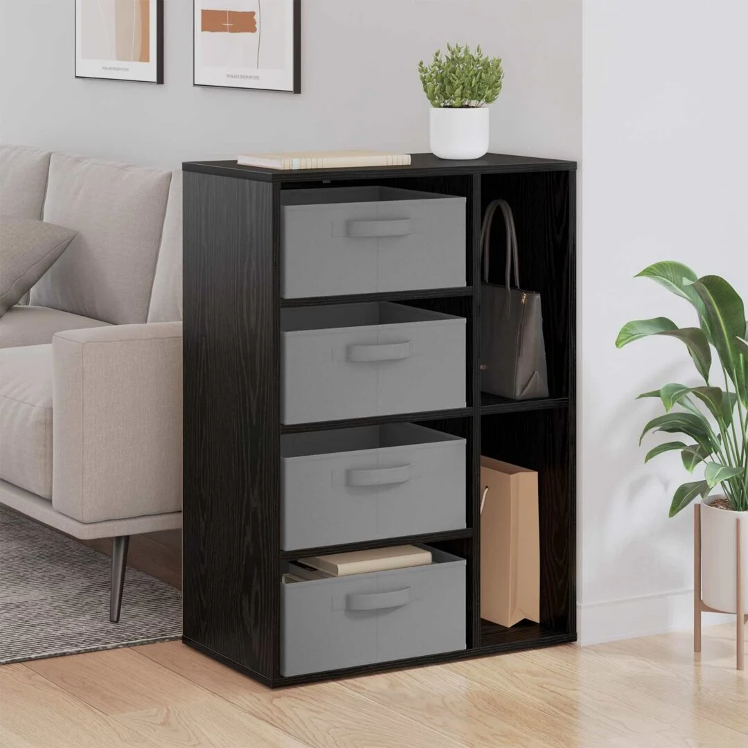 vidaXL Sideboard Black Oak 60 x 33.5 x 84 cm
