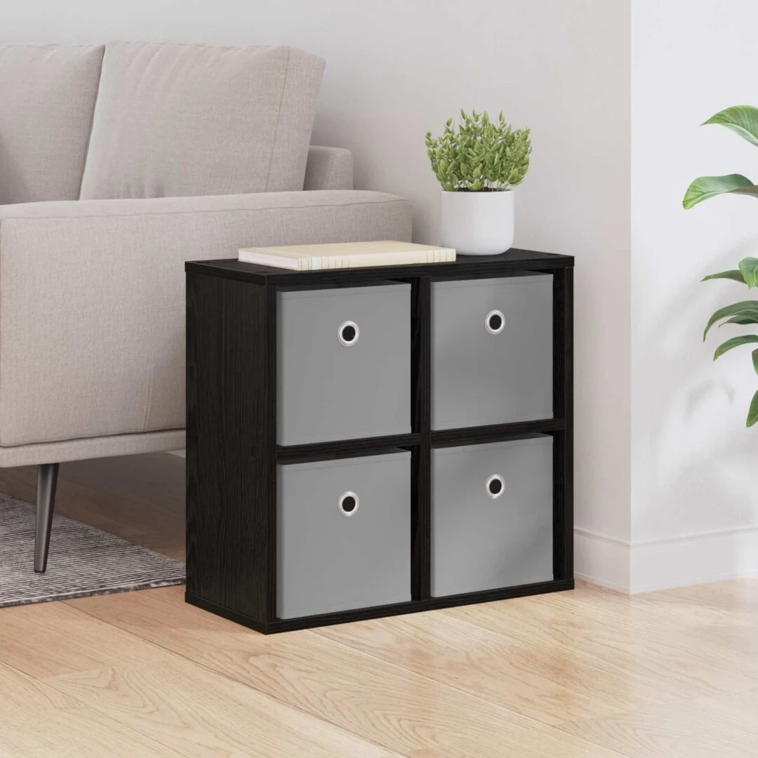 vidaXL Sideboard Black Oak 49.5 x 22 x 47 cm