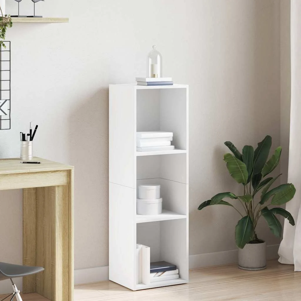 vidaXL Book Cabinet/TV Cabinet White 36x30x114 cm Engineered Wood